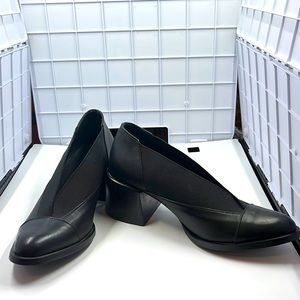 Keshet Shoes size 36 Black 2” heel leather and nylon shoe; Israeli Designer